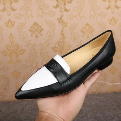CHANEL Shallow mouth flat shoes Women--046